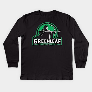 Greenleaf Archery Range - Green and Black - Fantasy Kids Long Sleeve T-Shirt